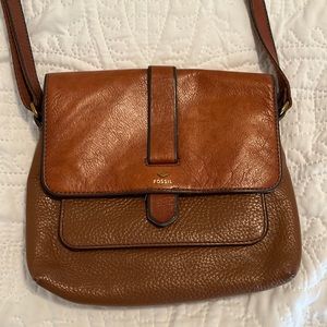 Fossil leather side bag